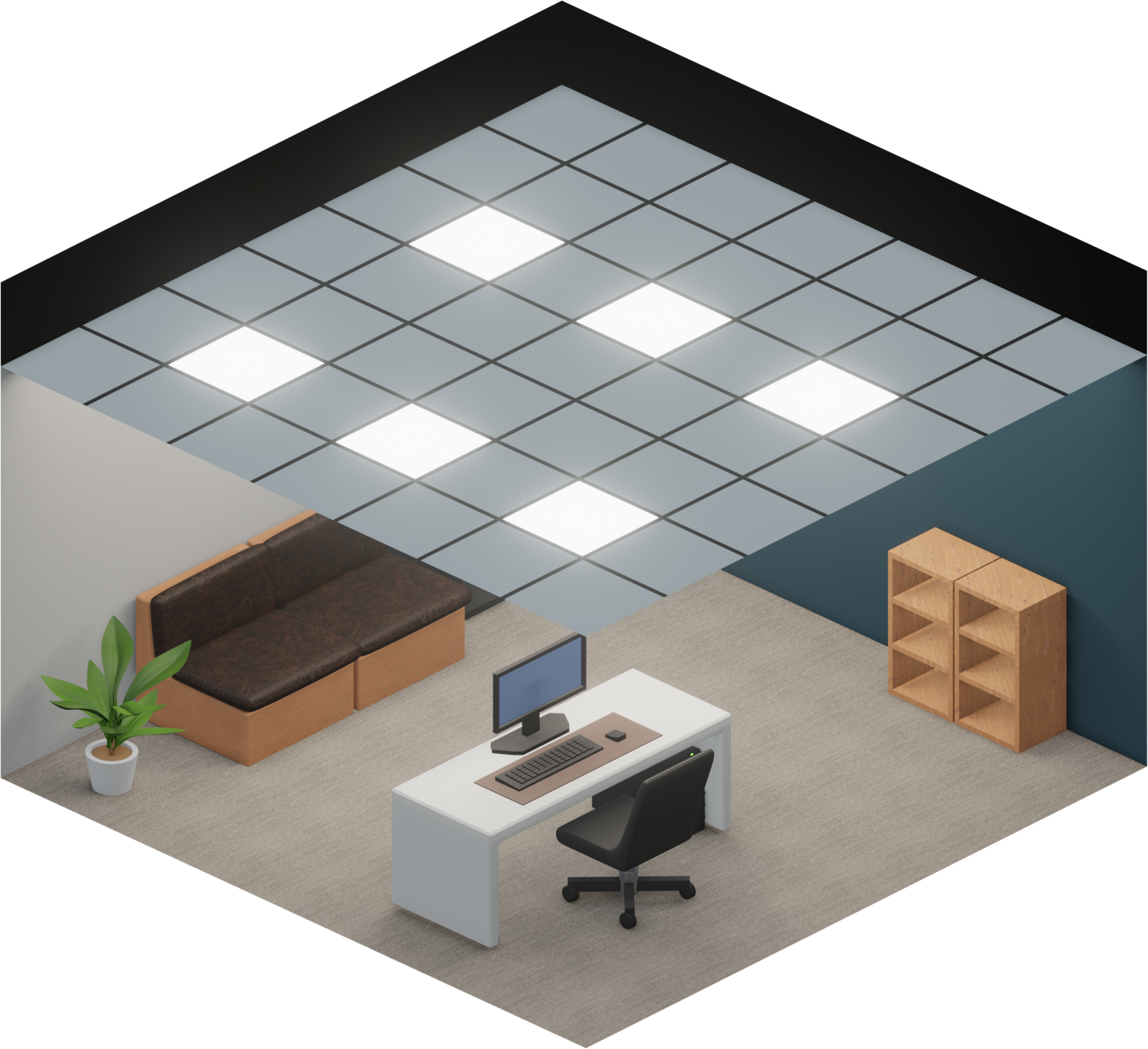 金鍏電子LED平板燈具GW-555輕鋼架型燈具安裝參考2